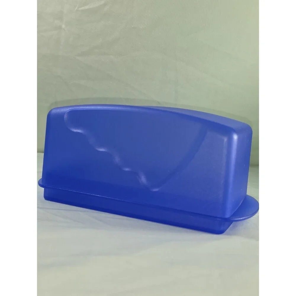 Tupperware Impressions Large 1 Lb Butter Dish Tokyo Blue 3391A 3392A 4 Stick